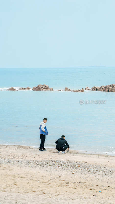 青岛海边公园小清新场景