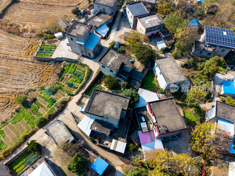 安庆农村农田航拍图