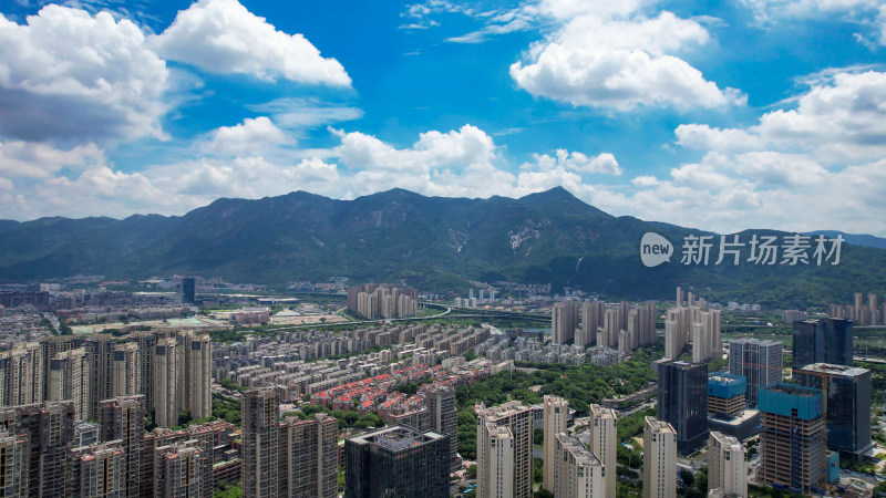 福建福州城市风光鼓山全景航拍