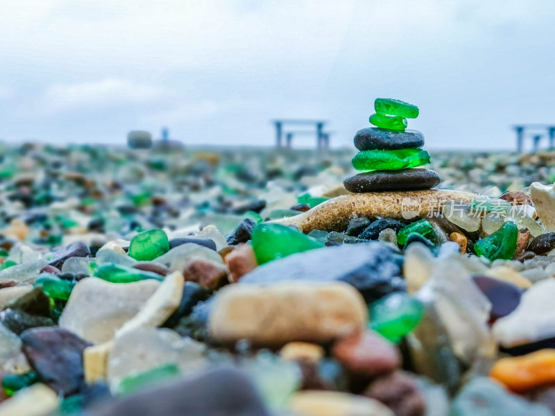 俄罗斯海参崴玻璃海滩