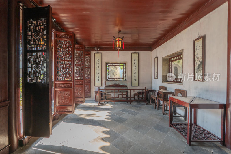 苏州园林-留园-中式古典室内场景