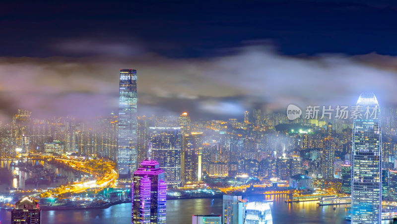 中国香港环球贸易广场夜景