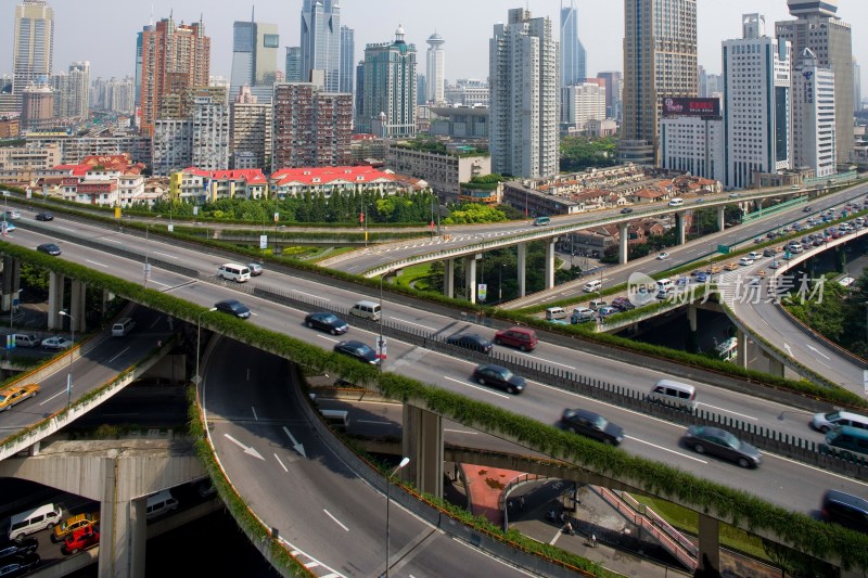 上海,延安路高架,立交桥
