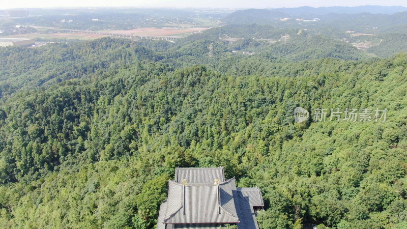 航拍湖南湘潭昭山风景区