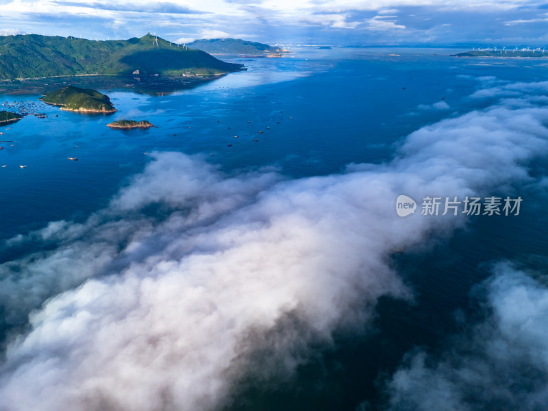 唯美自然风光海岛云海航拍南澳岛