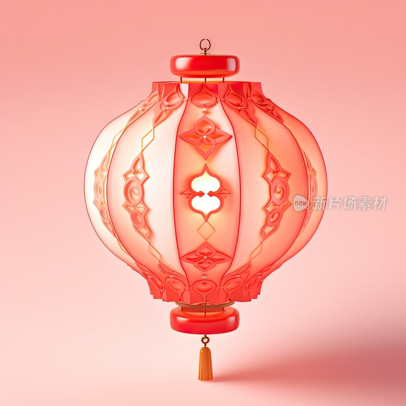 3D图标中国传统灯笼素材