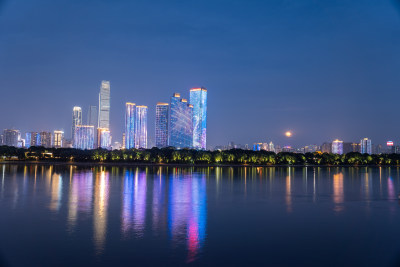 湖南长沙城市夜景长沙灯光秀