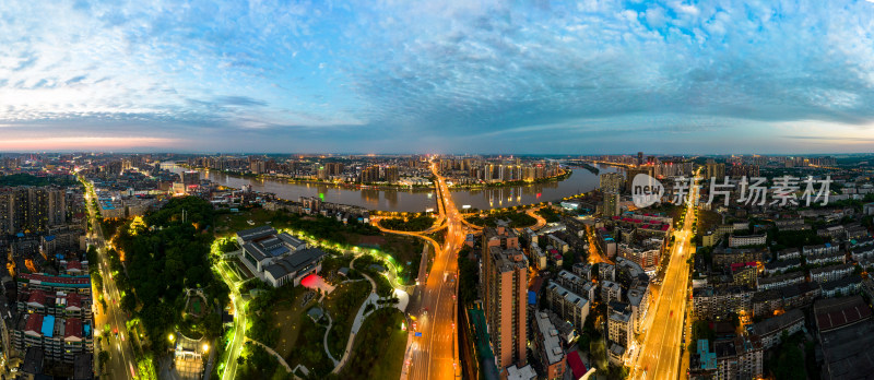 湖南衡阳衡州大道湘江大桥夜景