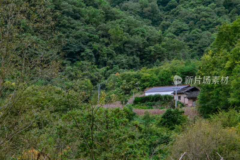 汉中留坝火烧店镇秦岭深处的山村田园风光