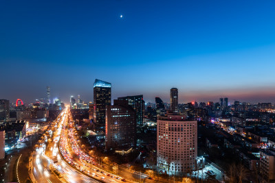 北京夜景 国贸夜景 CBD 北京东三环