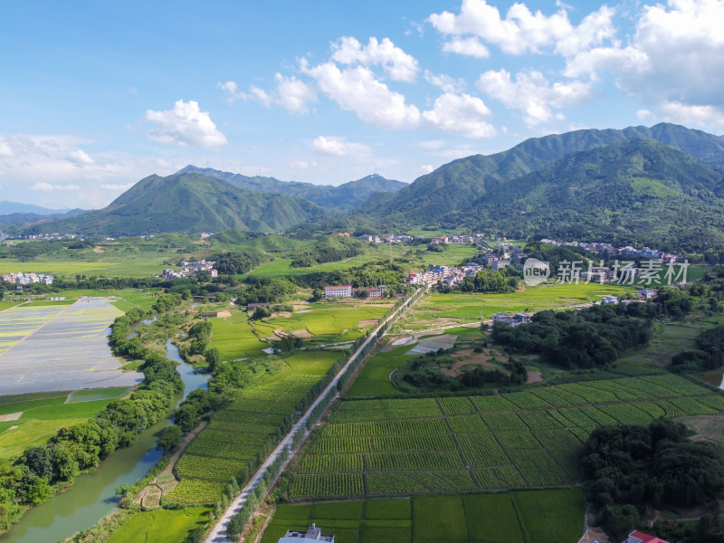 航拍乡村田园风光