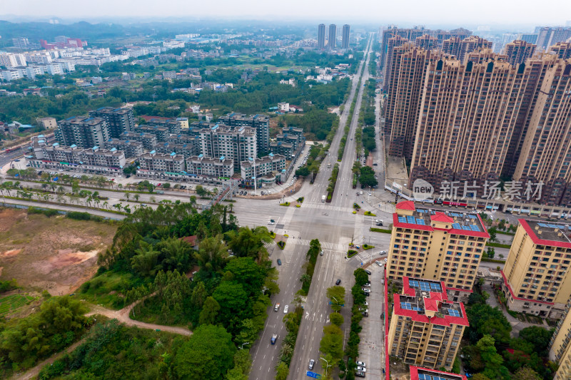 广西钦州城市建设航拍图