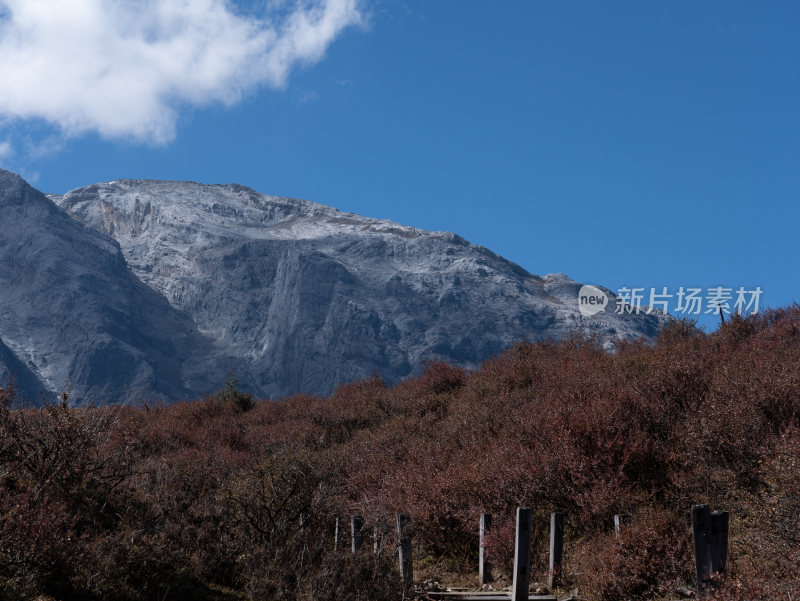 站在玉龙雪山牦牛坪，观赏山川风景