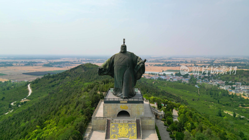 航拍河南商丘大汉雄风景区