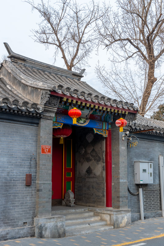 北京传统胡同民居中式风格大门