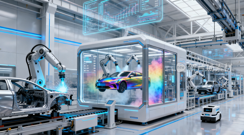 汽车工厂自动化生产场景