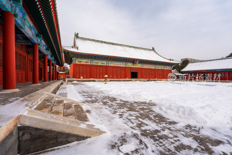 先农坛北京古代建筑博物馆太岁殿雪景