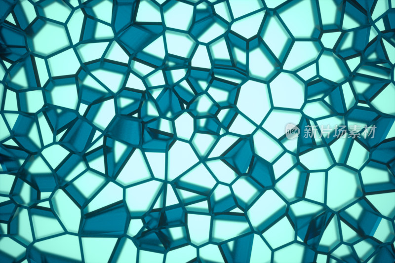 蓝色碎花玻璃背景 3D渲染