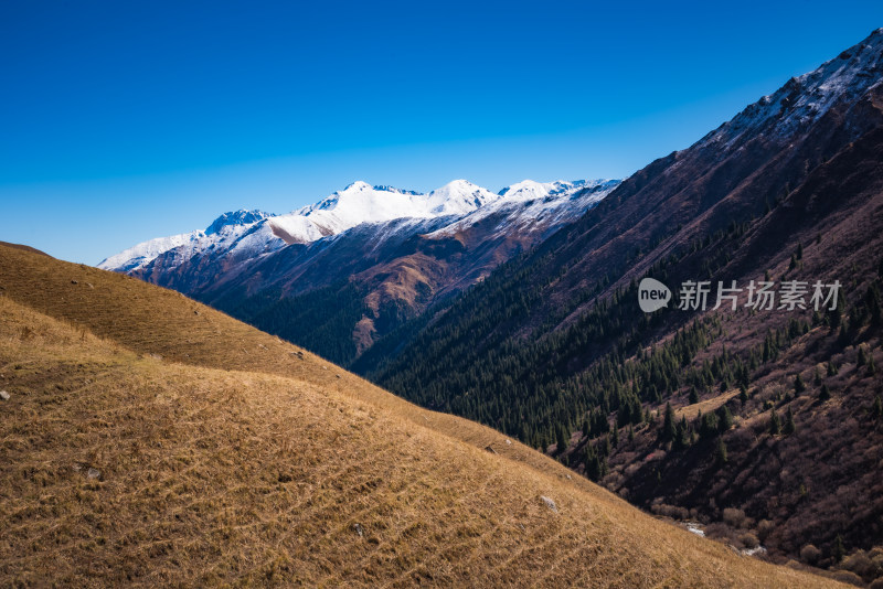 新疆天山山脉雪山山峰山脉