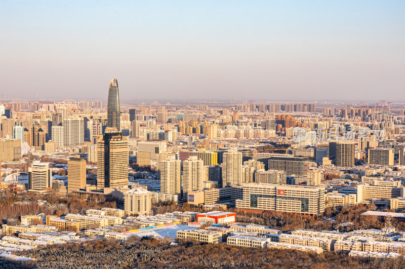 济南千佛山看济南城市建筑景观