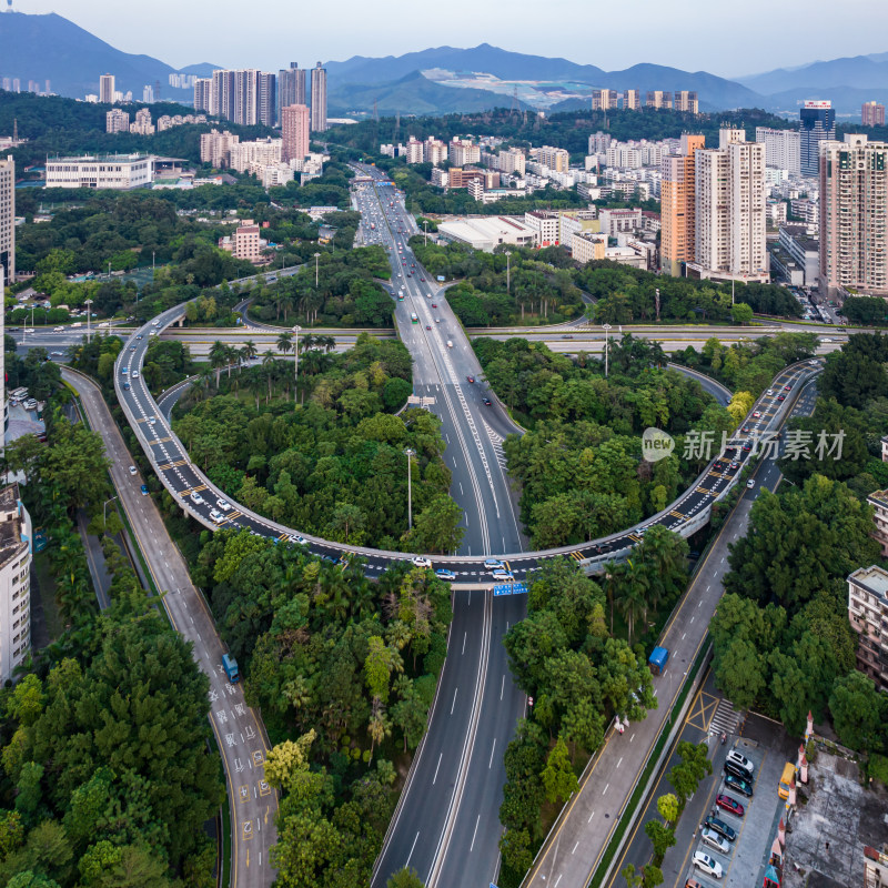 深圳罗湖区罗芳立交航拍图