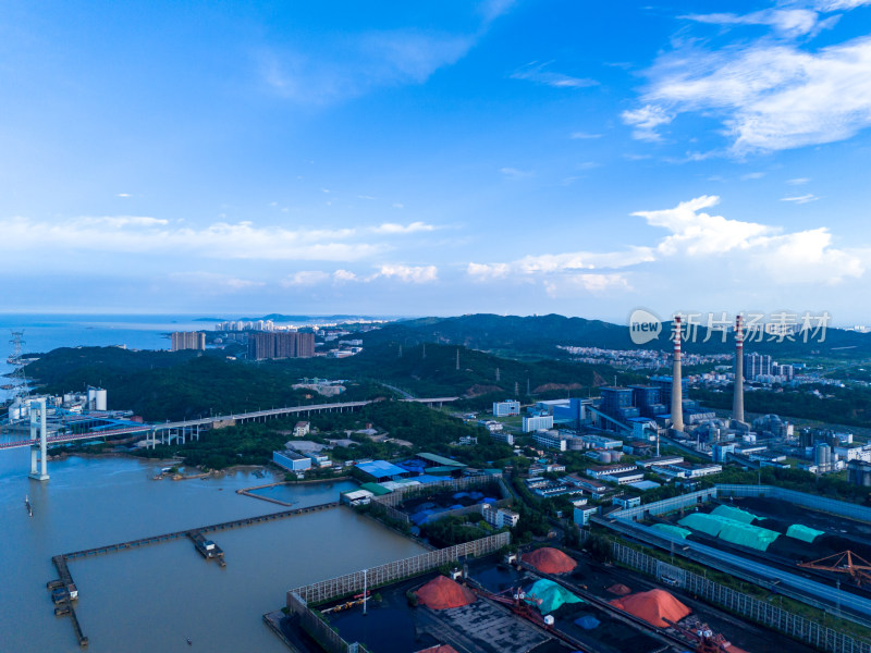 汕头海湾大桥后港航拍图