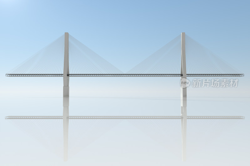 吊索桥桥梁模型 