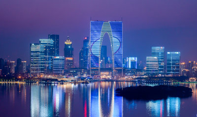 苏州金鸡湖夜景