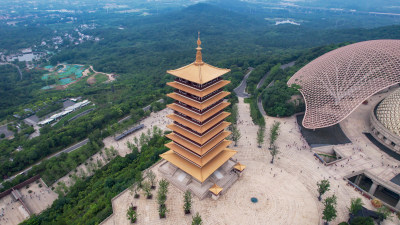 江苏南京牛首山景区航拍