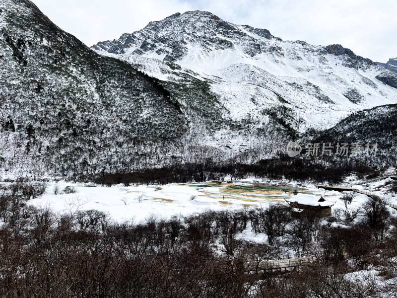 四川黄龙景区的冬天