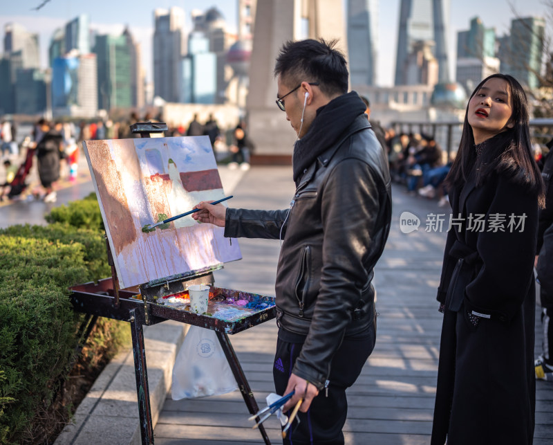 上海外滩陆家嘴城市景观