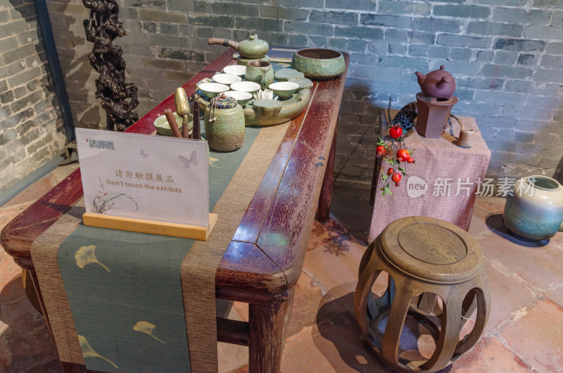 佛山顺德清晖园中式传统岭南室内家居茶具