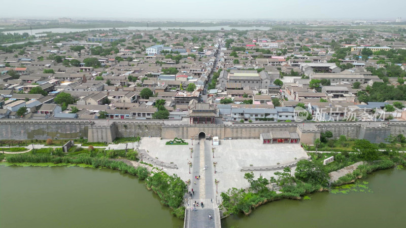 航拍河北邯郸广府古城5A景区