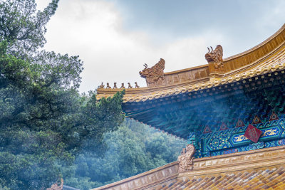 浙江普陀山法雨寺禅院建筑风光