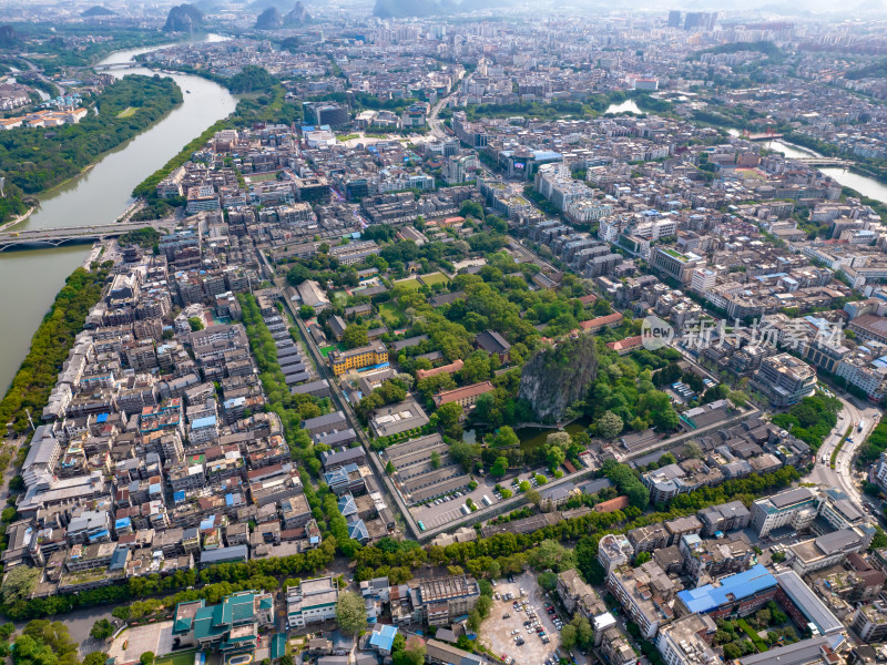 广西桂林城市风光航拍