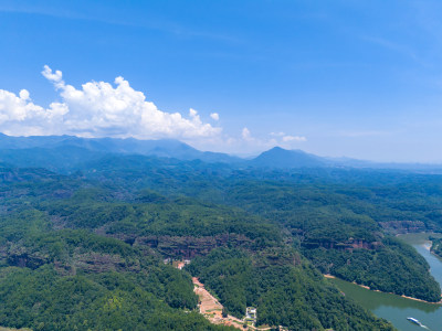 福建三明大金湖5A景区航拍图