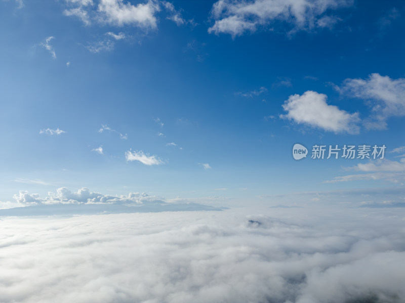 航拍景迈山云海之上的壮阔天空俯瞰全景