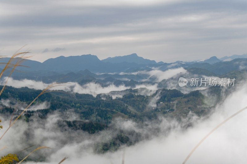 重庆酉阳：雾漫缭绕美青山