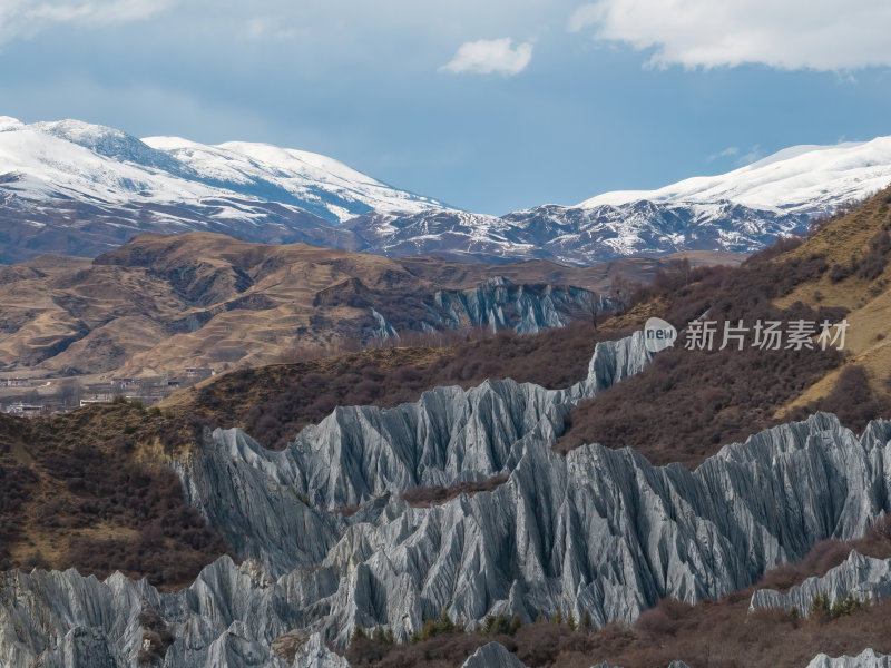 四川甘孜州墨石公园网红异域星球高空航拍