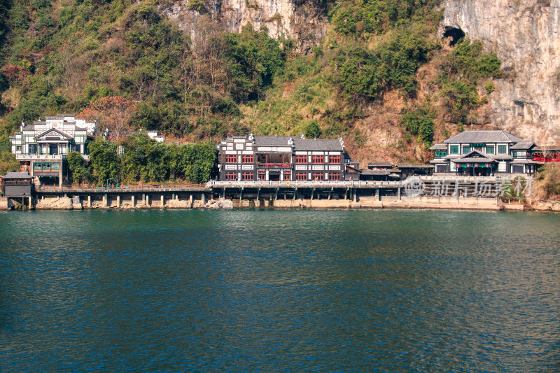 湖北宜昌三峡人家景区长江西陵峡灯影峡江域