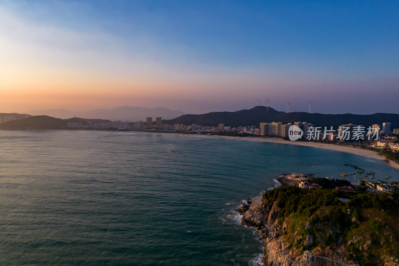 大海海洋礁石海浪沙滩海岛海陵岛航拍摄影图