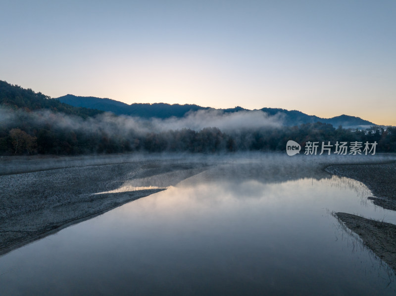 徽州黄山黟县皖南徽派建筑秋色奇墅湖仙境