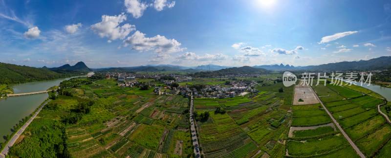 航拍韶关武江龙归自然风景全景