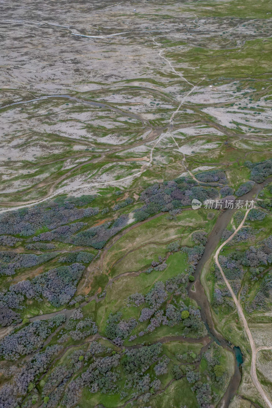 新疆帕米尔高原塔合曼湿地航拍