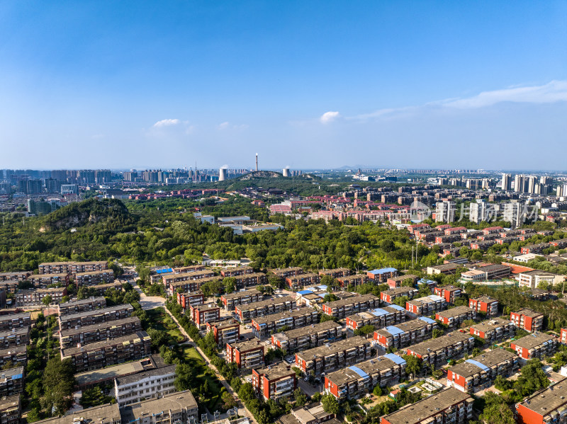 河北唐山市路南区航拍城市风景