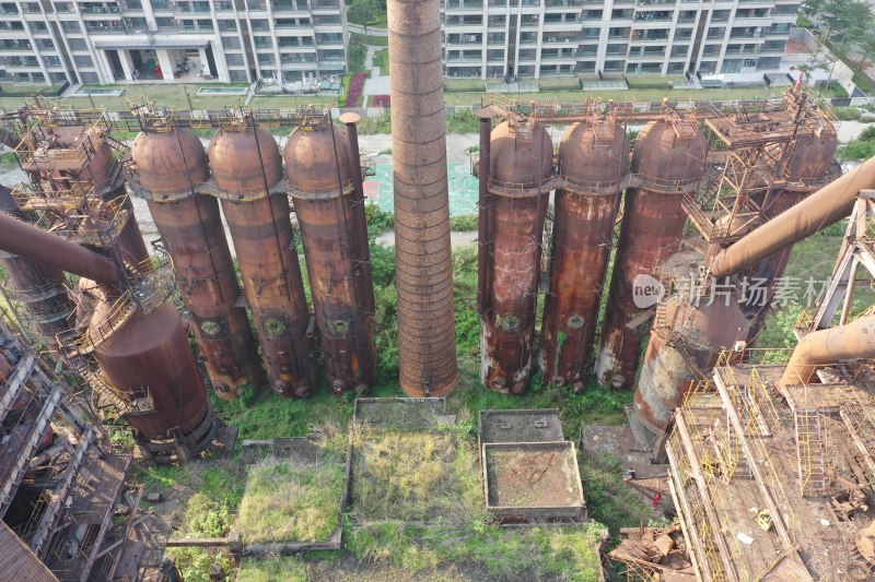 广州钢铁厂厂房旧址航拍