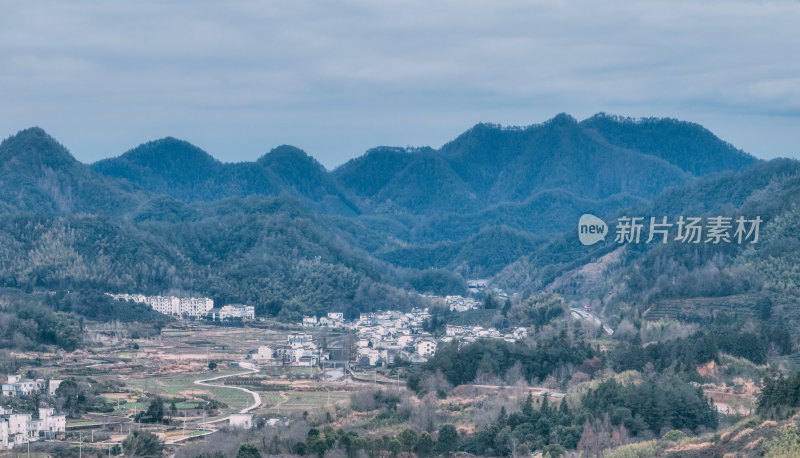 航拍安徽呈坎村风光