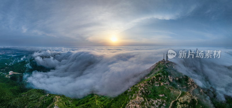 大连大黑山云海日出全景