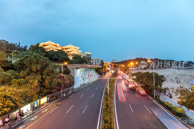 福建厦门交通延时航拍