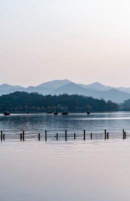 杭州西湖湖景山水风光